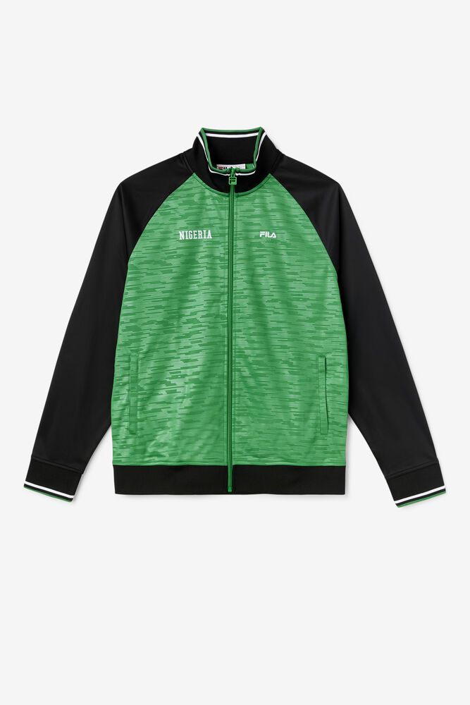 Fila Nigeria Track Jacket Green - Mens - 18503ZAHM